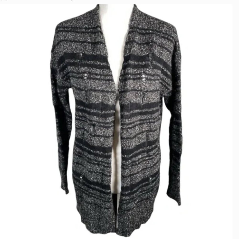 🌿Mossimo Supply Co. Distressed Marled Knit Long Sleeve Cardigan [M]🌿